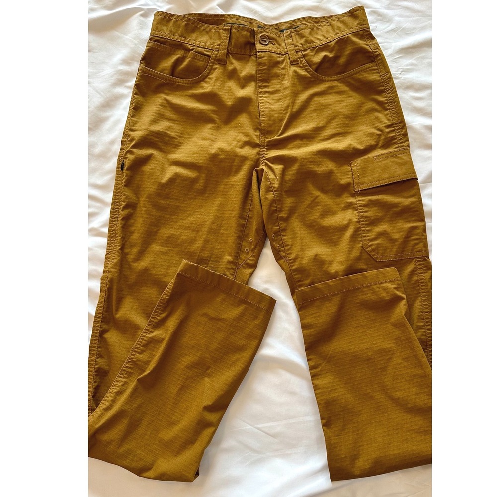 Prana Zion Standard Fit Pants Mens 30x34 Ochre Ripstop Cargo Hiking/Nature/Camp
